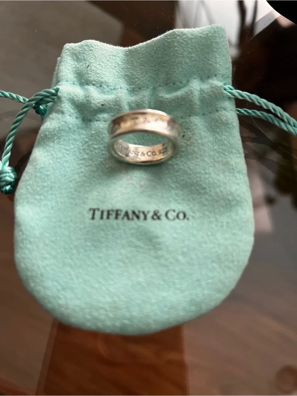 Tiffany & Co. Sterling Silver Ring with Tiffany Blue Pouch - Picture 2 of 2